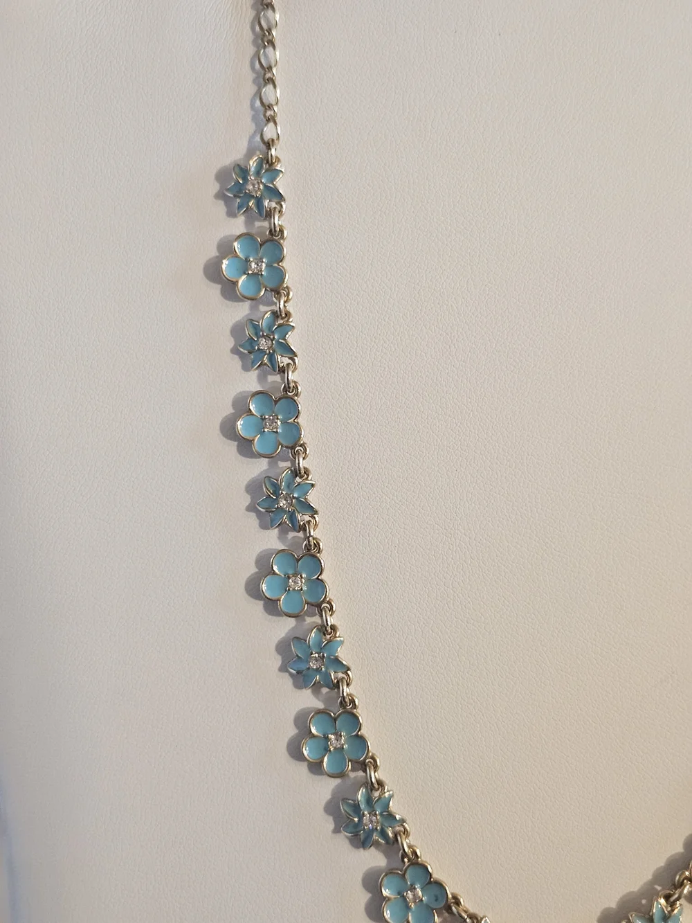 Kate Spade New York Gold-Tone Blue Enamel Flower Necklace - Ladies